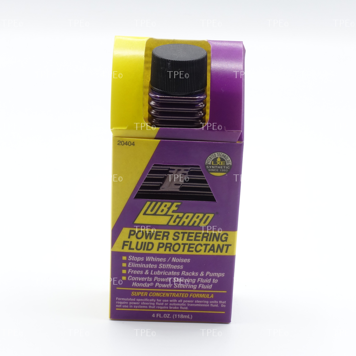08.LU.20204 DESCRIPTION
LUBEGARD® POWER STEERING FLUID PROTECTANT is for use with all power steering fluids. It incorporates the same unique proprietary Liquid Wax Ester (LXE®) Technology found in LUBEGARD® Automatic Transmission Fluid Protectant which has been used, endorsed, designated and approved by multiple Original Equipment Manufacturers (OEM’s) around the world.

LUBEGARD® POWER STEERING FLUID PROTECTANT enhances power steering fluids by providing additional anti-wear, anti-corrosion, and anti-friction compounds. This results in reduced wear, increased responsiveness, and less noise. LUBEGARD® POWER STEERING FLUID PROTECTANT also raises the thermal and oxidative stability of the fluid.

BENEFITS:
• Lowers temperature and extends fluid life
• Eliminates power steering noises and whines
• Improves power steering system performance
• Eliminates rack and pinion steering stiffness
• Saves Time, Space and Money$$$
• Frees sticky turbines and pumps
• Extends system and fluid life
• Reduces wear, thus extending the life of the power steering system
• Increases responsiveness
• Eliminates stiffness on cold mornings
• Prevents thermal and oxidative breakdown
• Safe for seals and hoses
