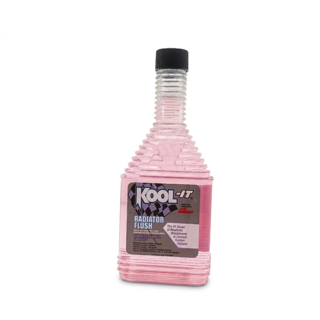 08.LU.95020 DESCRIPTION
Kool-It® Radiator Flush is formulated with additives that circulate through the cooling system to remove scale, loosen rust, mineral deposits and combustion by-products from the coolant system and radiator of a car or truck.

Radiators use coolants primarily containing anti-freeze & water. Water contains minerals that form deposits over time on the metal surfaces of your cooling system and radiator. These deposits will reduce the heat transfer rate (which can cause overheating), the deposits also can cause corrosion of the coolant system components and reduce the efficiency and life of the anti-freeze.

The longer you drive your vehicle without flushing the radiator and replacing the coolant, the more likely that cooling system problems will arise. Extreme driving conditions, such as; operation in hot climates, extended service intervals, stop and go driving, operation in mountainous areas, speeds above 65 mph, towing, etc., increases the chances of harmful deposit formation in the cooling system.

THE #1 CAUSE OF ROADSIDE FAILURE IS COOLANT SYSTEM RELATED! SOURCE: NATIONAL AUTOMOTIVE RADIATOR SERVICE ASSOCIATION

• Quickly and safely removes scum, oily residue, sediments, rust, deposits and other degradation products from the cooling system of any car or truck
• Safe for all cooling systems including aluminum radiators
• Maximizes cooling system efficiency
• Contains corrosion inhibitors
• Contains no acids
• Safe and easy to use
• Requires no neutralizers